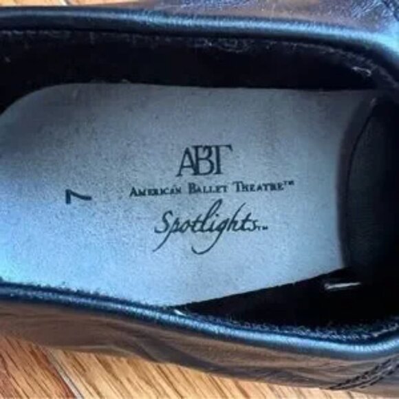 Real ABT Ballet Oxfords Dancer Shoes, Soft Leather, Lace-Up, Size 7, Black - Picture 5 of 7